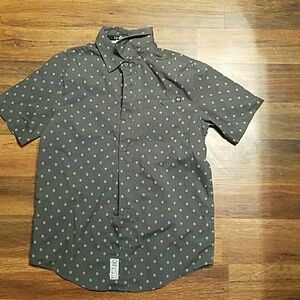 Boys grey button up short sleeve